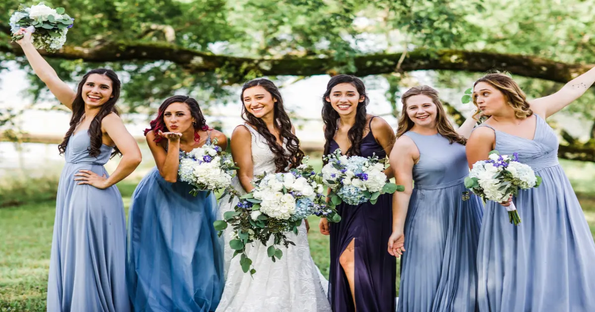 dusty blue bridesmaid dresses